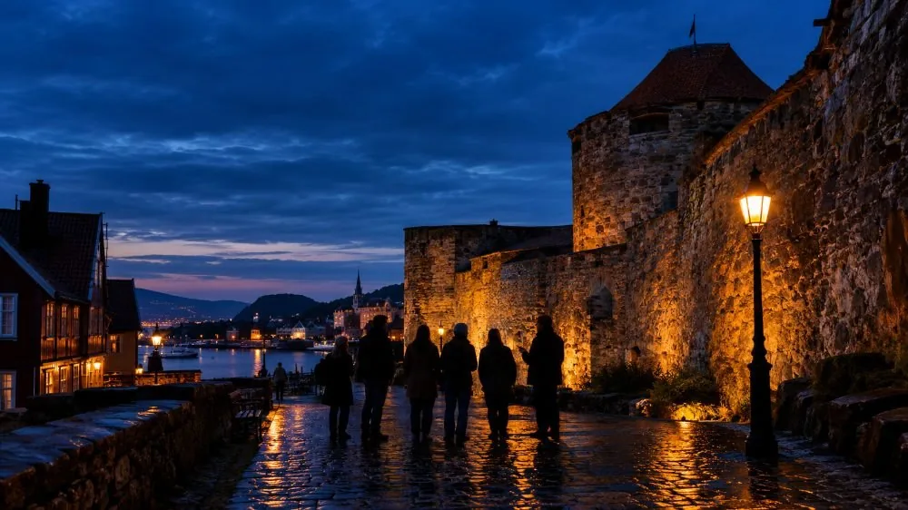 Oslo : Visite guidée nocturne des mythes et légendes historiques